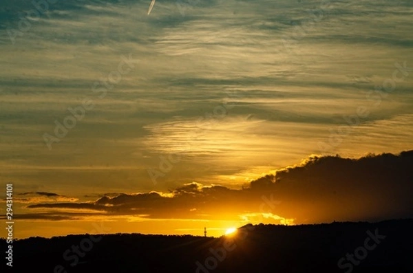 Fototapeta sunset in the sky