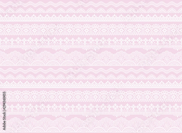 Obraz 刺繍レース　紫　パステル　背景