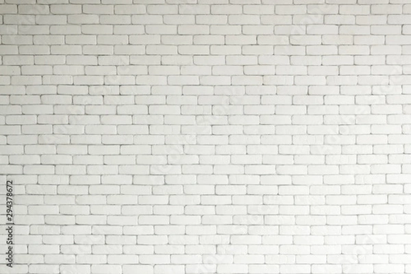 Obraz White brick wall for texture or background