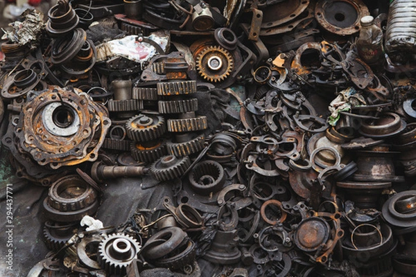 Obraz Old machine industry background - closeup