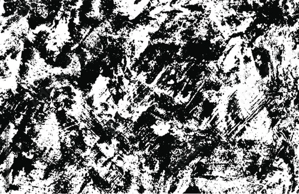 Obraz Rough black and white texture vector. Distressed overlay texture. Grunge background. Abstract textured effect. Vector Illustration. Black isolated on white background. EPS10.