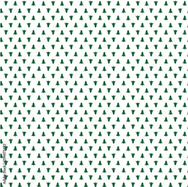 Obraz Christmas trees pattern. Vector illustration