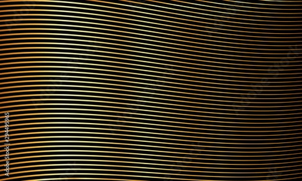 Obraz Gold line wave pattern vector