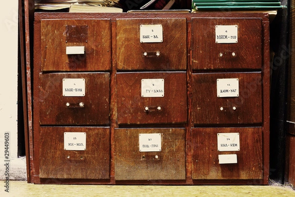 Fototapeta old drawers