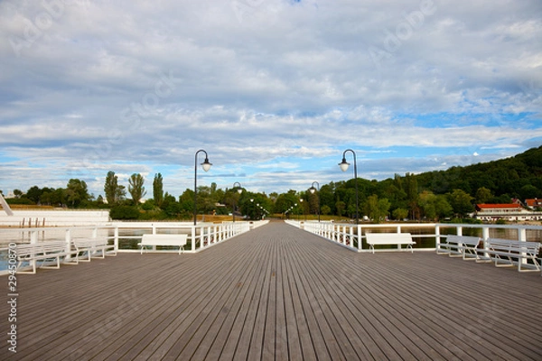 Obraz Molo rano. Orlowo, Polska.