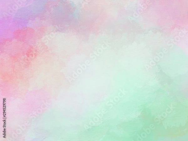 Fototapeta Watercolor paint like gradient background pastel ombre style. Iridescent template for brochure, banner, wallpaper, mobile screen. Neon hologram theme