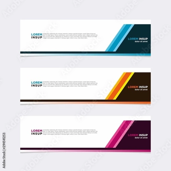Fototapeta Modern vector banner web background abstract design template