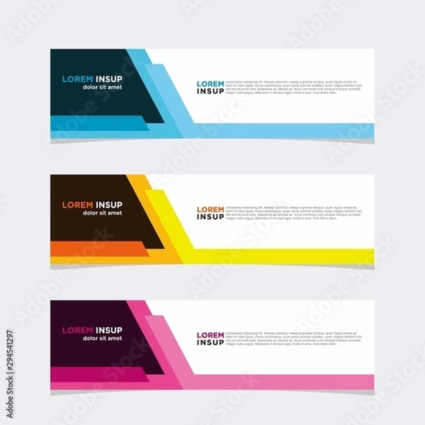 Fototapeta Modern vector banner web background abstract design template