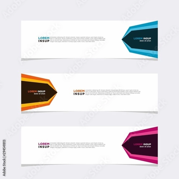 Fototapeta Modern vector banner web background abstract design template