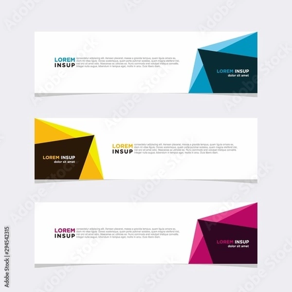 Fototapeta Modern vector banner web background abstract design template