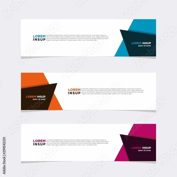 Fototapeta Modern vector banner web background abstract design template