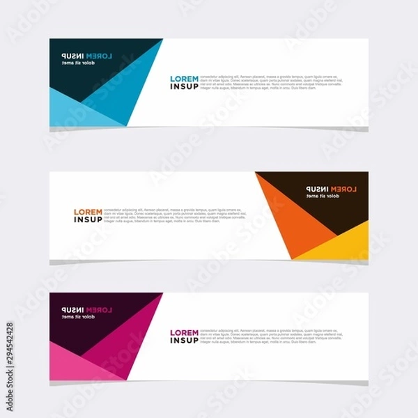 Fototapeta Modern vector banner web background abstract design template