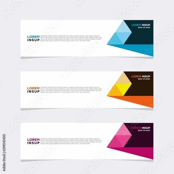 Fototapeta Modern vector banner web background abstract design template