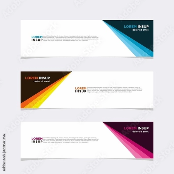 Fototapeta Modern vector banner web background abstract design template