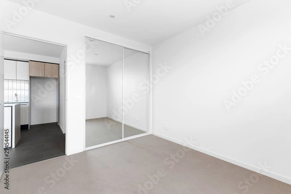 Fototapeta Empty and unfurnished brand new apartment