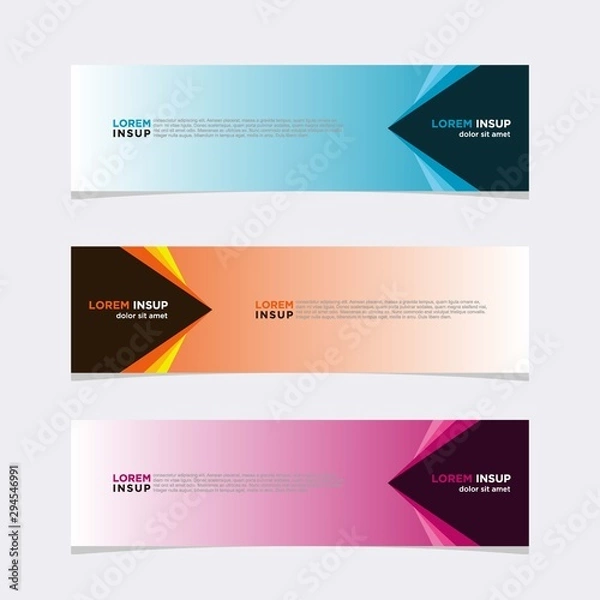 Fototapeta Modern vector banner web background abstract design template