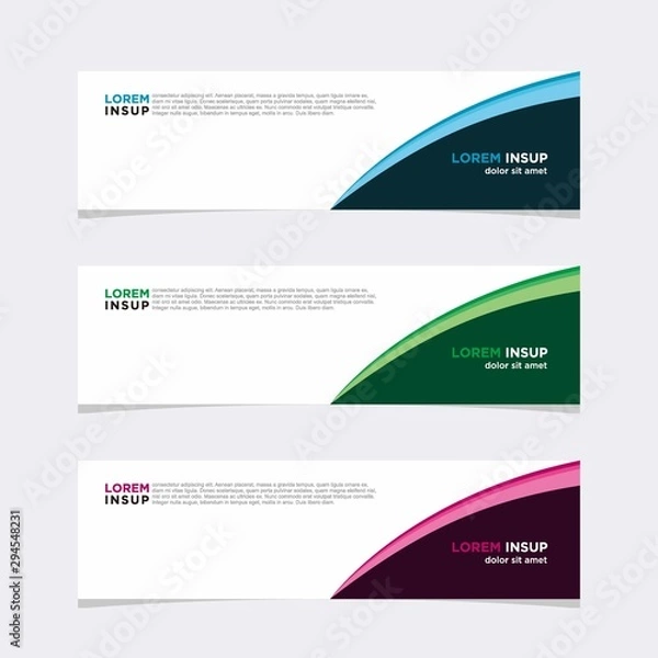 Fototapeta Modern vector banner web background abstract design template