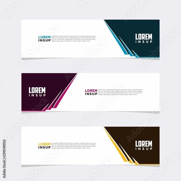 Fototapeta Modern vector banner web background abstract design template