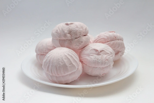 Obraz pink marshmallow on a plate