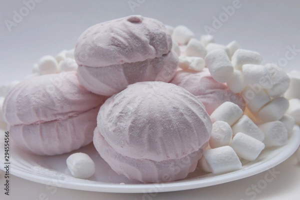 Obraz still life of pink and white marshmallow