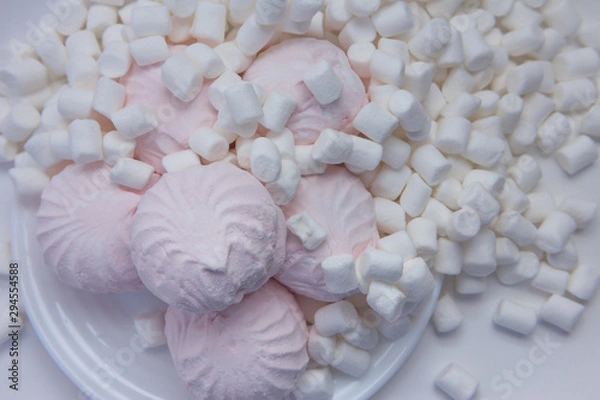 Obraz still life of pink and white marshmallow
