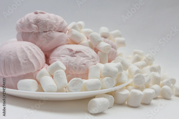 Obraz still life of pink and white marshmallow