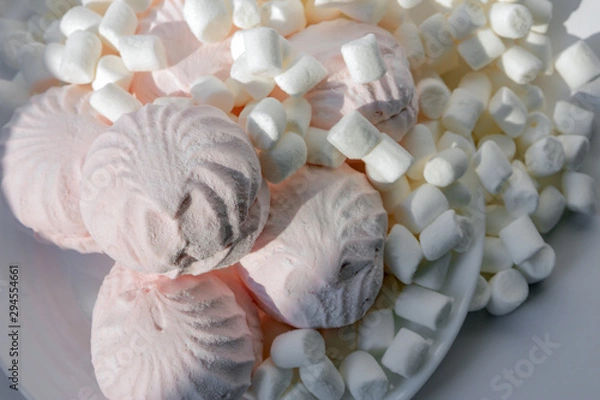 Obraz still life of pink and white marshmallow