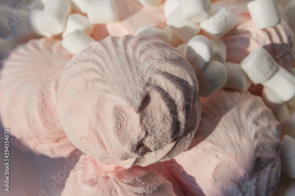 Obraz still life of pink and white marshmallow