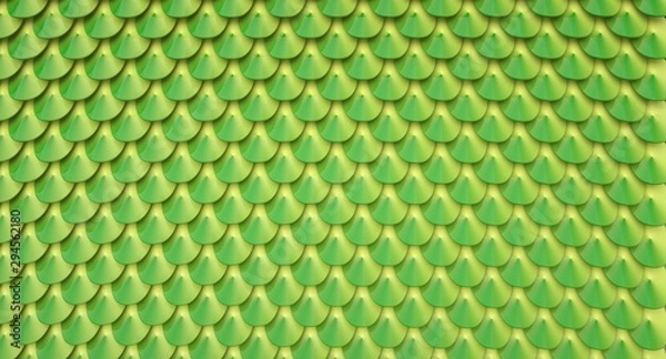 Obraz Artificial Glossy Fish / Snake Scale Pattern Texture - Illustration 3d Rendering