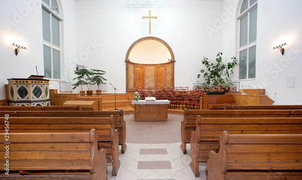 Obraz Interior of a small baptist church