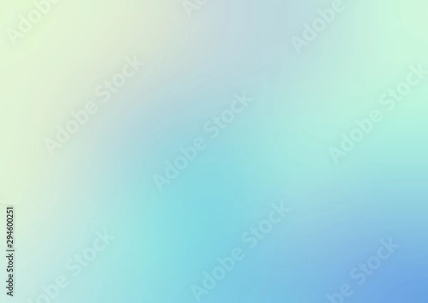 Fototapeta Impressive tropical tints abstract interactive pattern. Gradient blue turquoise mint green transition. Wonderful cool background. Simple iridescent blur texture.