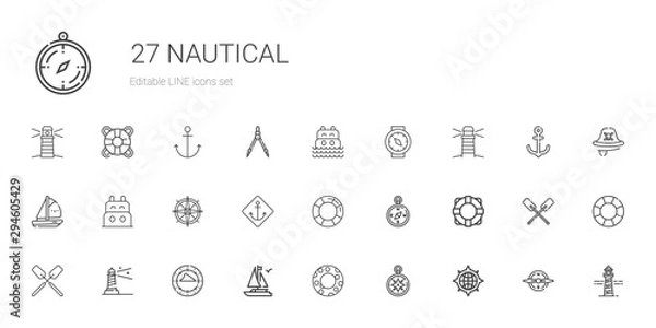 Obraz nautical icons set