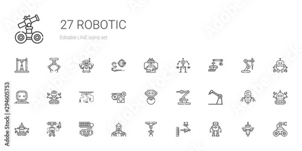 Obraz robotic icons set
