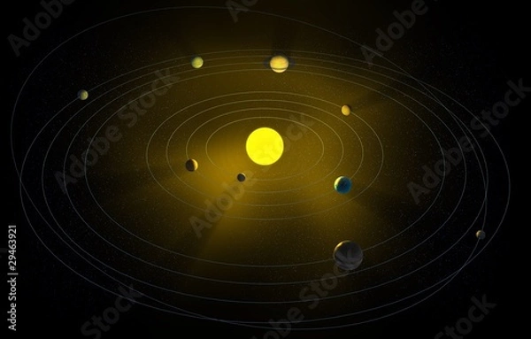 Fototapeta Solar system CG illustration