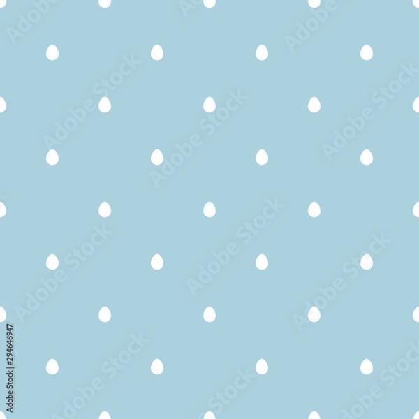 Obraz Seamless blue easter pattern with eggs