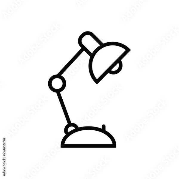 Obraz table lamp icon vector collection