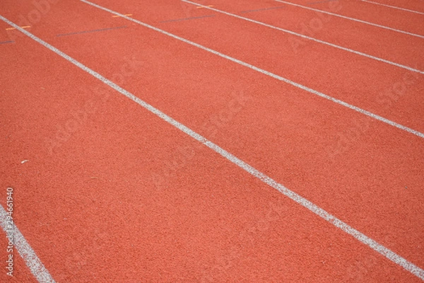 Fototapeta running track in stadium