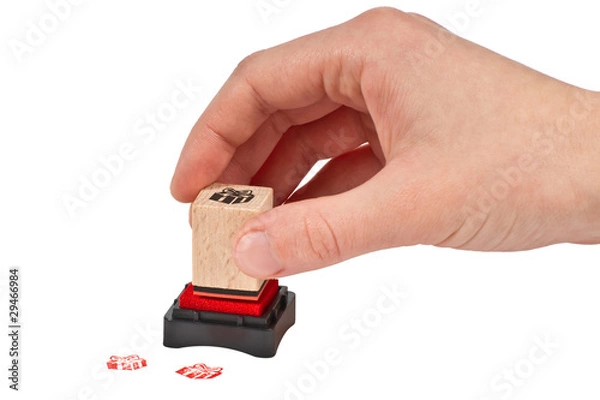 Obraz using a rubber stamp
