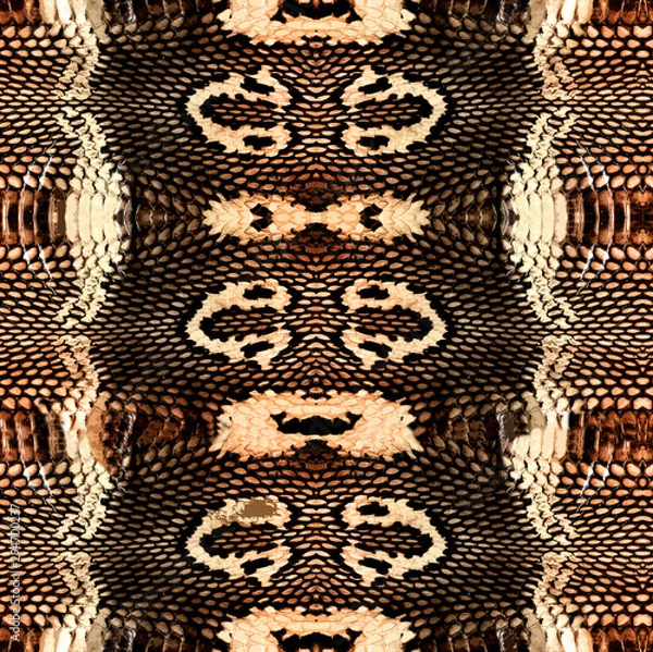 Obraz Cobra snake skin seamless pattern texture