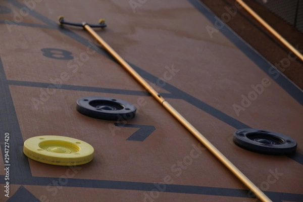Obraz Shuffle Board with stick and discs