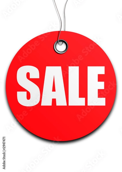 Obraz okrągły tag sprzedaży