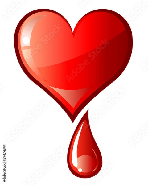 Obraz Heart with drop
