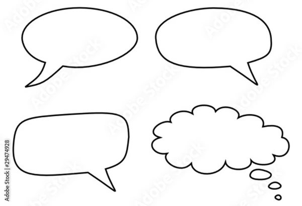 Obraz Bubble mowy / bąbelki myślowe