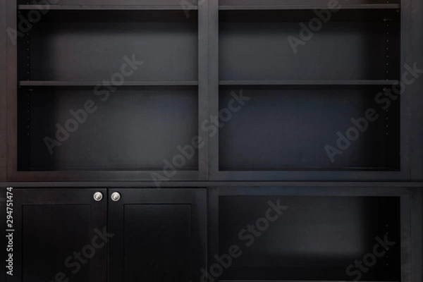 Fototapeta Empty Bookcase in a Remodeled Library