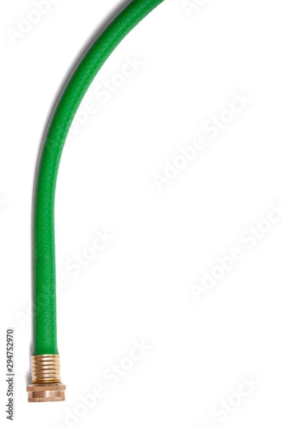 Obraz Green Garden Hose Isolated on White