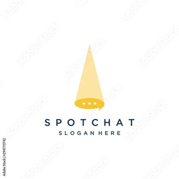 Fototapeta communication design logos, or spotlight with chat bubbles