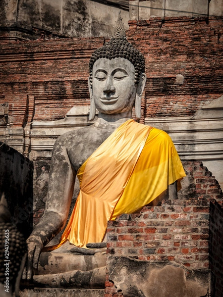 Obraz Buddha statue in Ayutthaya (Thailand)