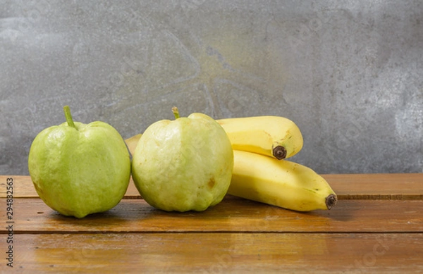 Fototapeta guavas and banana asia fruit