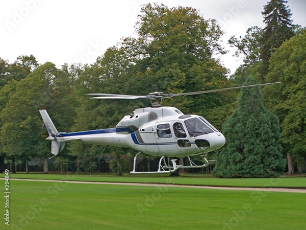 Obraz Biały helikopter