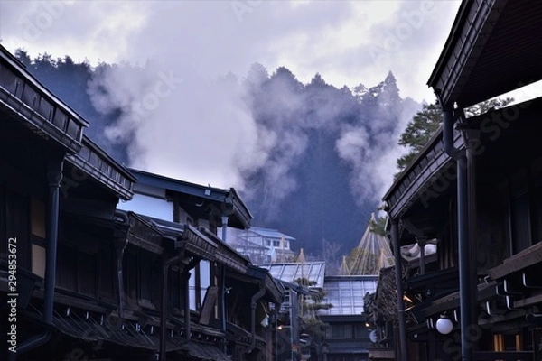 Obraz 湯気の上がる街